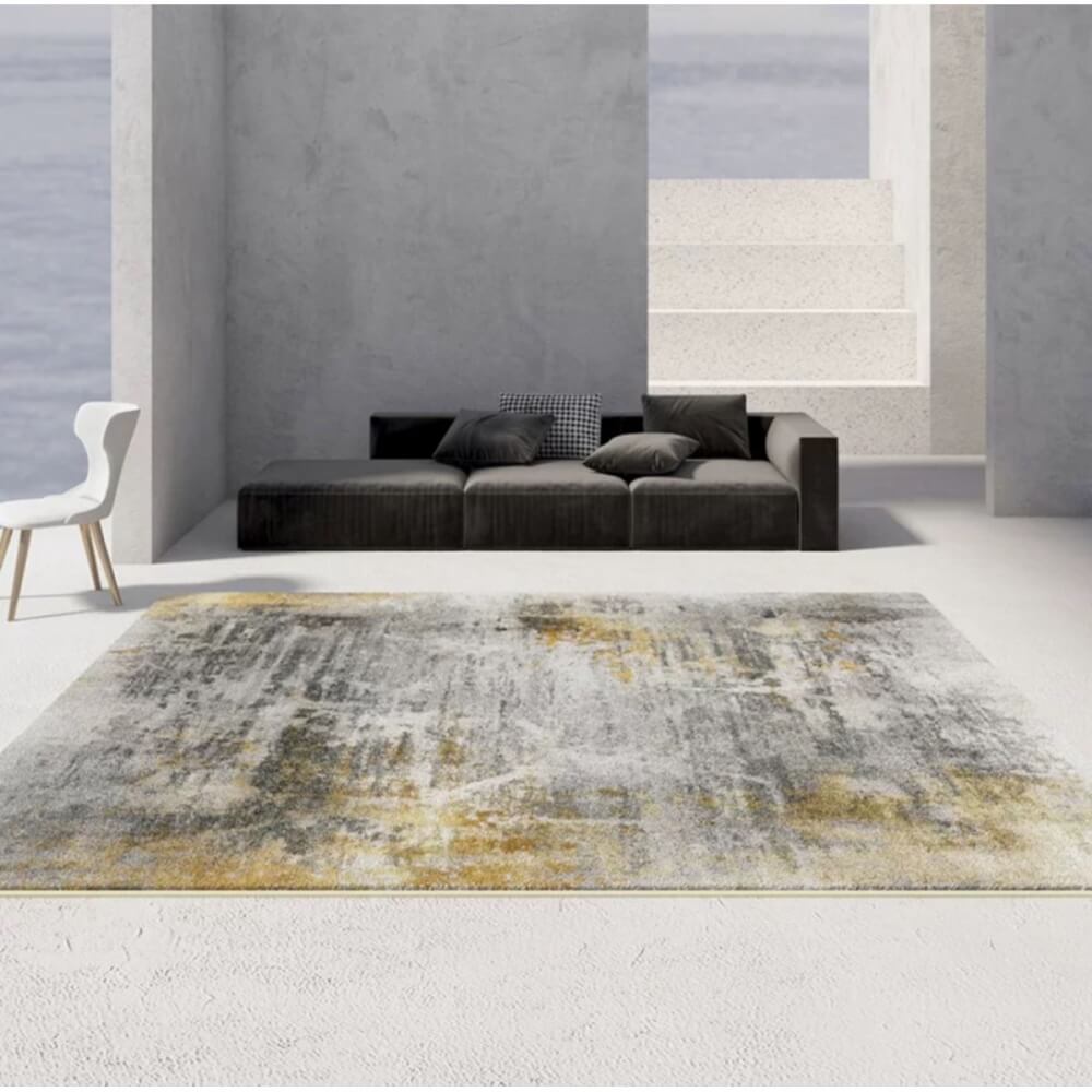 พรม MJhomedesigns Soft Carpet 02 ขนาด 120 x 160 ซม. เทาทอง